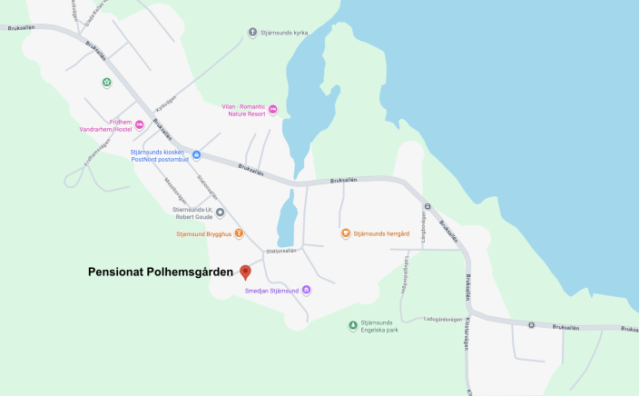 karta Pensionat Polhemsgården